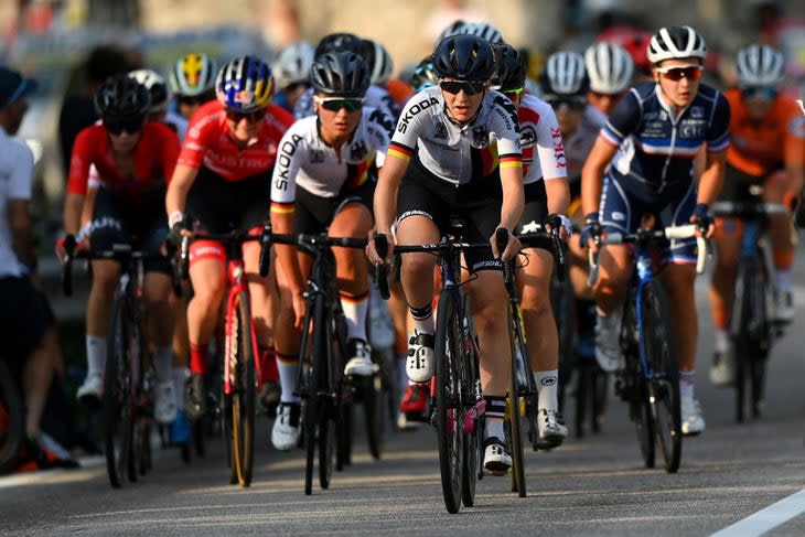 The U23 women's peloton at the European Championships