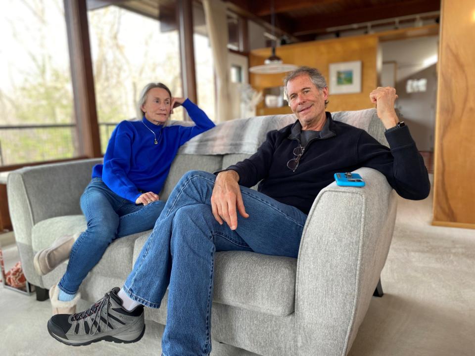 Mary and John Dennis reflect on John's 16 years as West Lafayette mayor during an interview at their home on Friday, Dec. 15, 2023. John, who is battling Alzheimer's disease, retired at the end of the year. Mayor-elect Erin Easter will succeed Dennis.