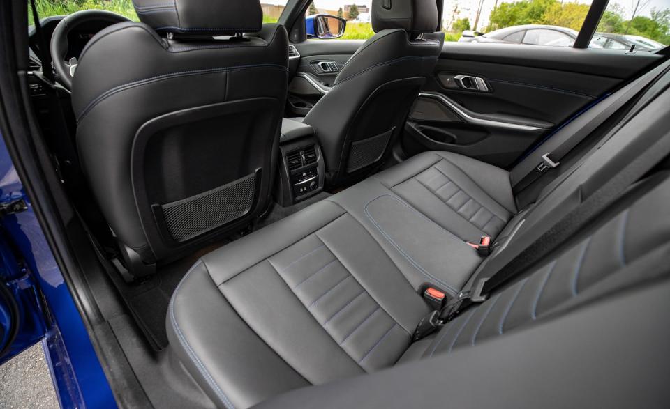 <p>Although rear-seat space is no larger than before, it's on the generous end of the segment and much larger than the Genesis G70's.</p>