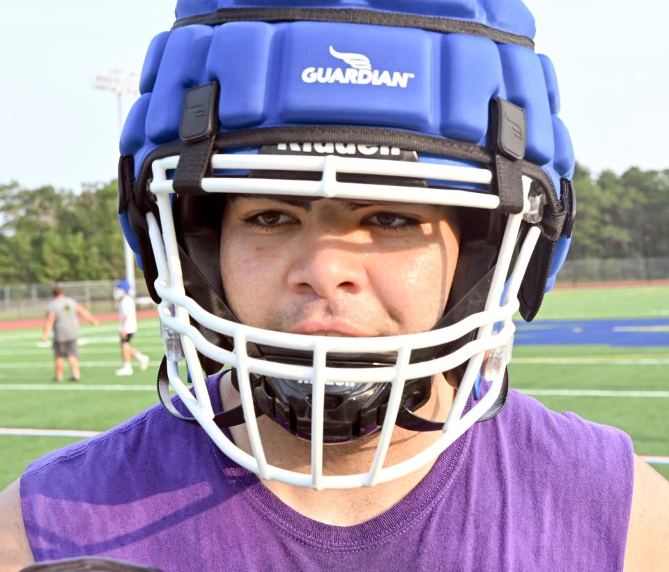 Mashpee lineman Lewis Torquato.