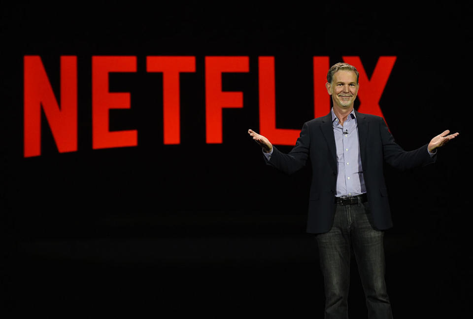 <p>Netflix CEO Reed Hastings offered sharp criticism for Trump in a Facebook post, calling his actions “so un-American it pains us all.” <br> “Worse, these actions will make America less safe (through hatred and loss of allies) rather than more safe.” <br> (Photo by Ethan Miller/Getty Images) </p>