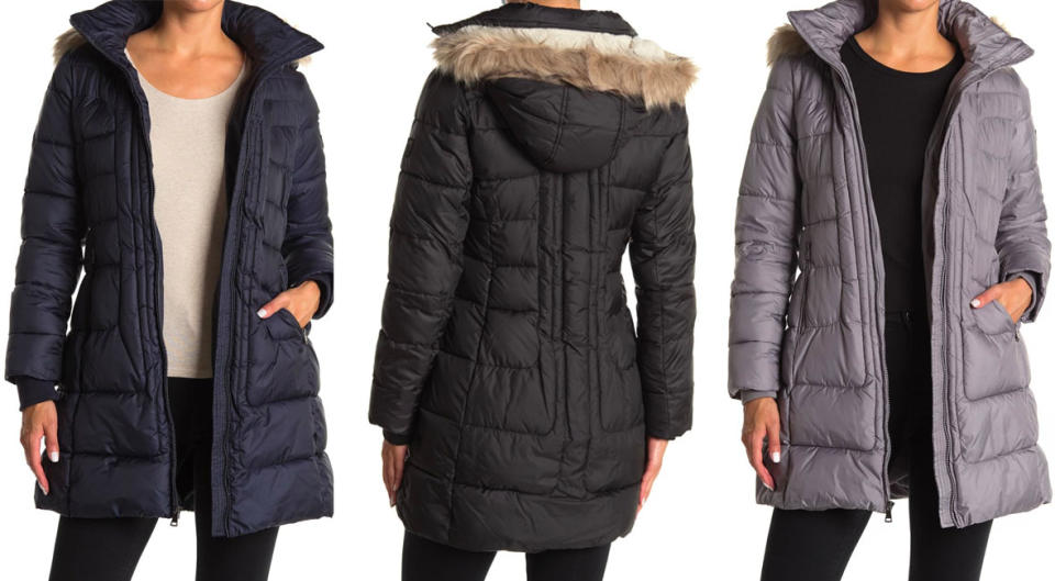 Larry Levine Faux Shearling Lined Puffer Jacket (Photo: Nordstrom Rack)