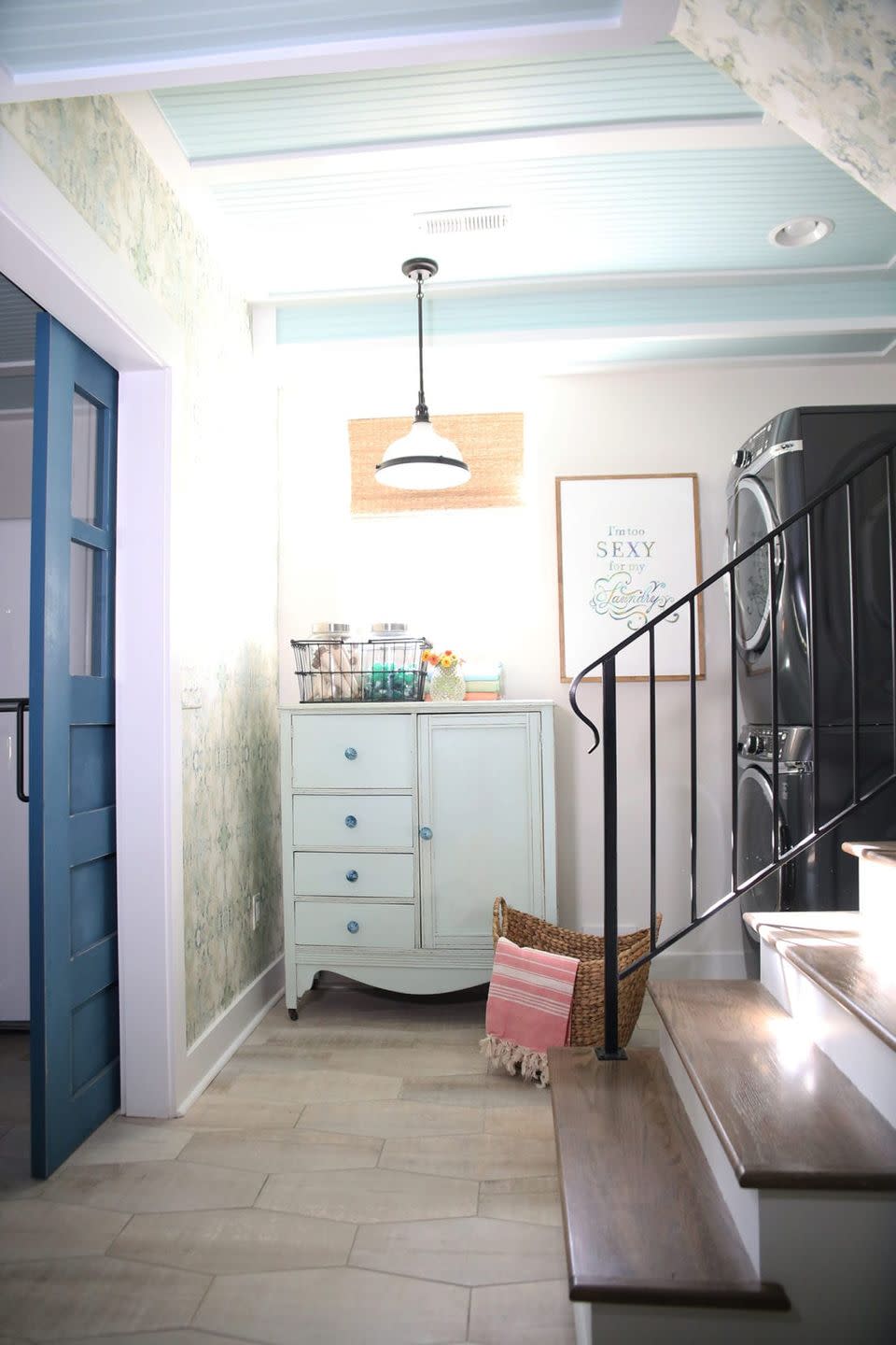 laundry room under the stairs