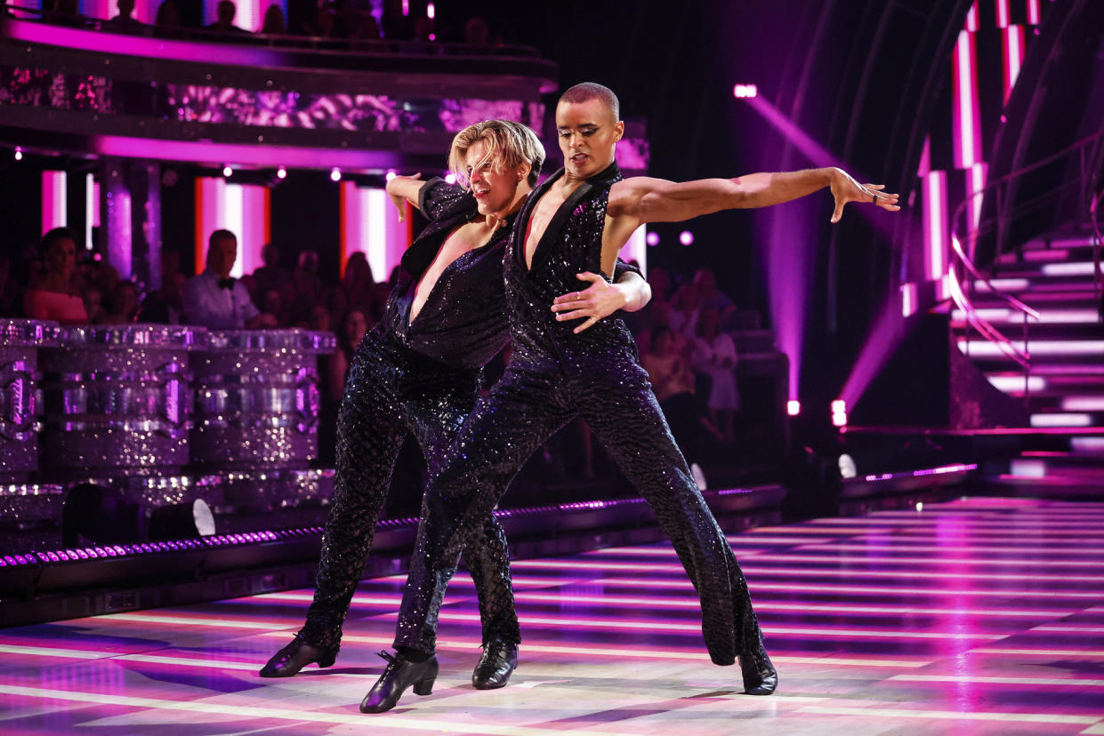 Nikita Kuzmin and Layton Williams dancing on Strictly. (BBC)