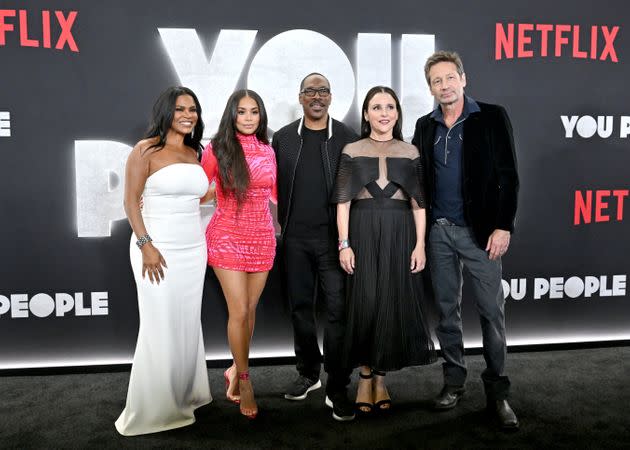 Nia Long, Lauren London, Eddie Murphy, Julia Louis-Dreyfus and David Duchovny at the Los Angeles Premiere of Netflix's 