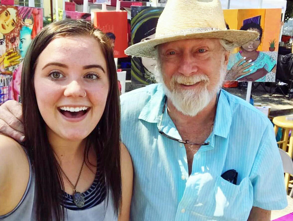 James Dickey visited his former student Kayla Carlile at an art fair in Oregon in 2018. He later moved to Ohio. (Courtesy Kayla Carlile)