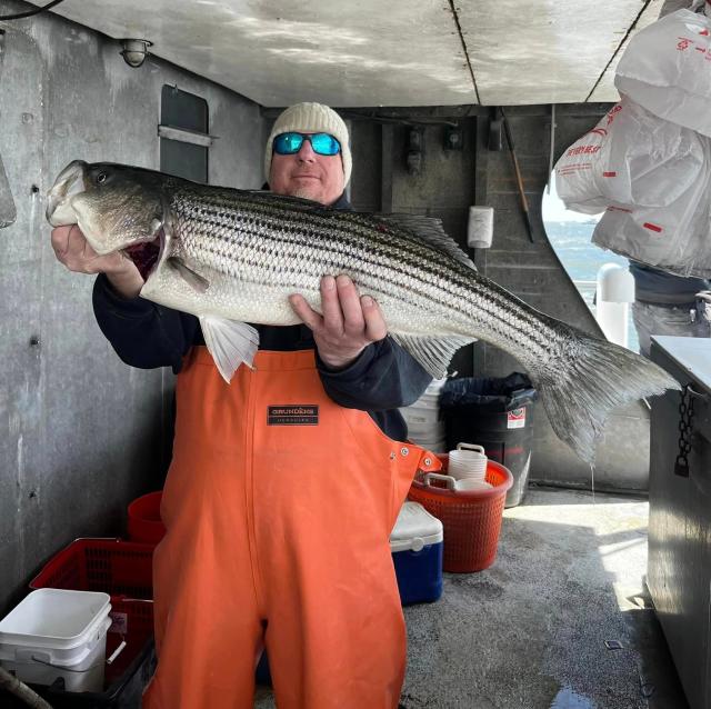 As rain moves out, striped bass fishermen look to test Raritan Bay