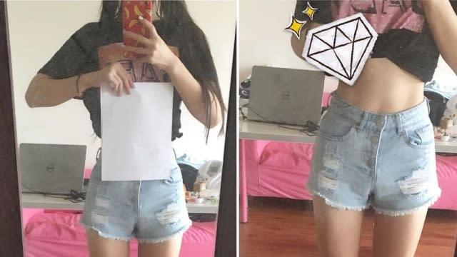 Social Media Trend Compares Waist Size to Sheet of Paper