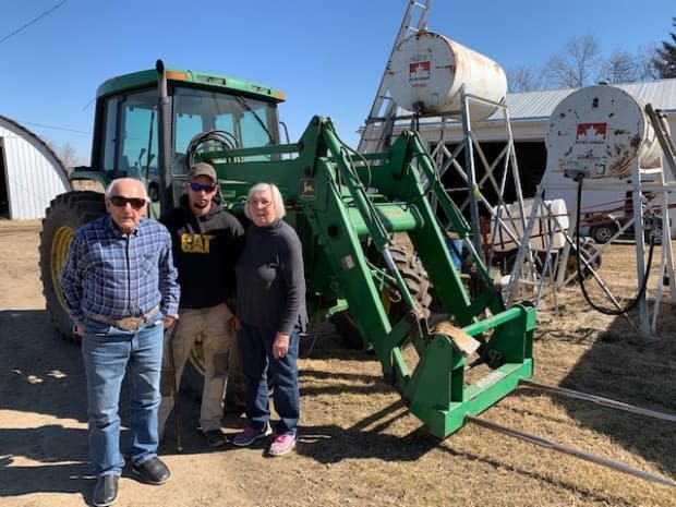 Ed and Ellen Plunkie plan to hand over the reins of their century-old farm to grandson Chris Bonnard. (Rod Kurtz/CBC - image credit)