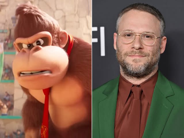 Universal ; Axelle/Bauer-Griffin/FilmMagic Donkey Kong in <em>The Super Mario Bros. Movie</em> (2023); Seth Rogen