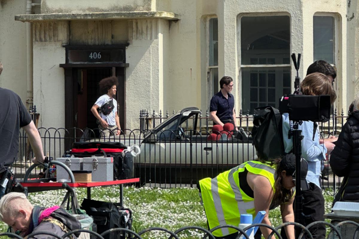 Matt Smith filming in Bedford Square <i>(Image: Supplied)</i>