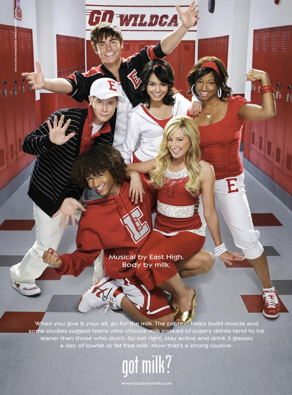 Got Milk? ad featuring the cast of High School Musical