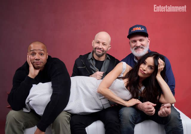 <p><a href="https://www.instagram.com/twoamjo/" data-component="link" data-source="inlineLink" data-type="externalLink" data-ordinal="1">Jordan Payne</a></p> Jon Cryer, Abigail Spencer, Donald Faison, and Mike O'Malley of 'Extended Family'