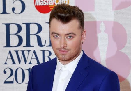 Singer Sam Smith arrives for the BRIT music awards at the O2 Arena in Greenwich, London, February 25, 2015. REUTERS/Suzanne Plunkett