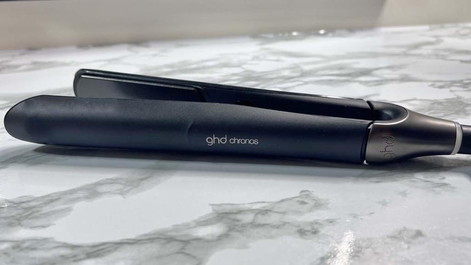 The GHD Chronos on a marble counter