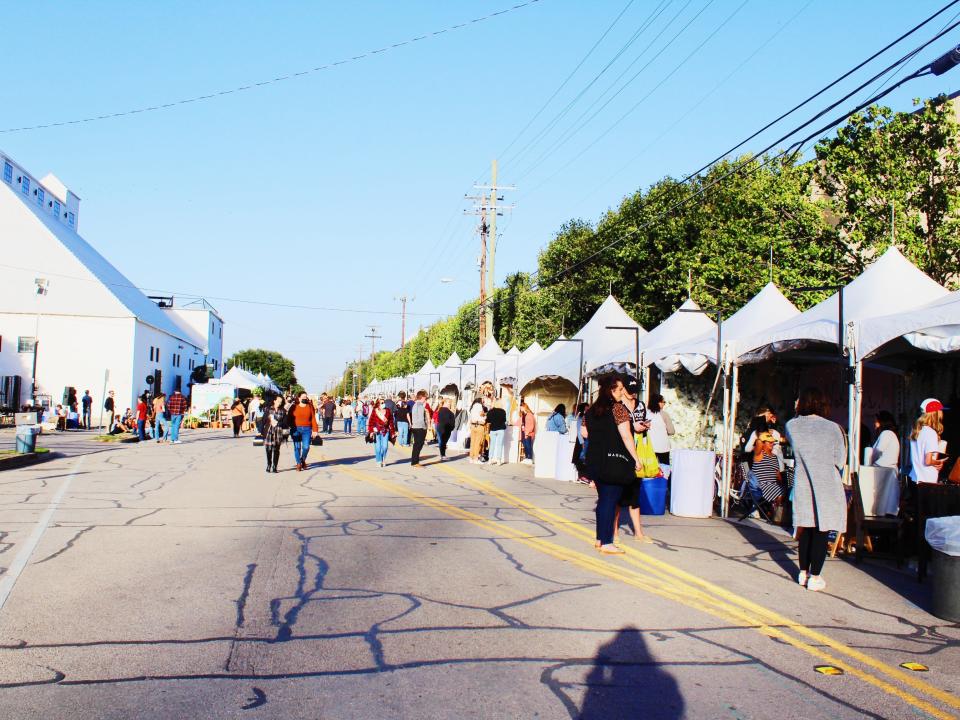 magnolia market silos waco texas vendors in tents