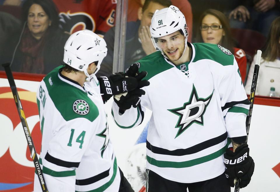 Tyler Seguin and Jamie Benn have combined for fewer goals than Alex Ovechkin this season. (Jeff McIntosh/CP)