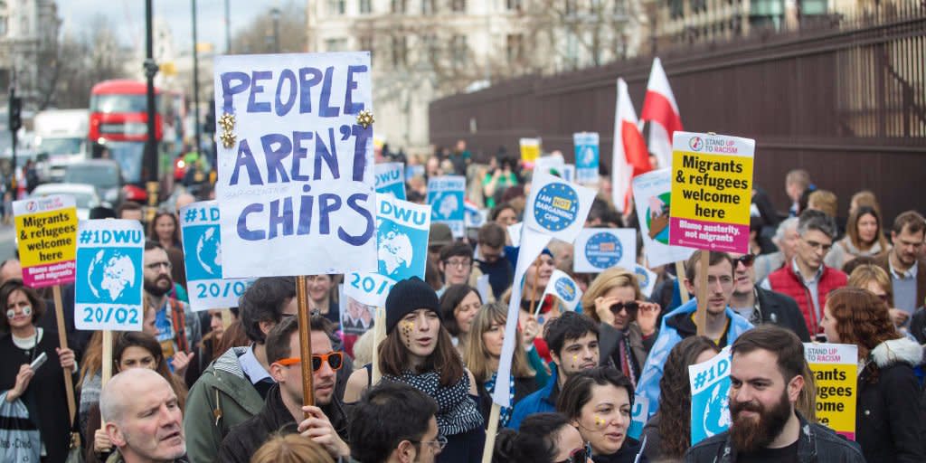 EU citizens protest for their rights