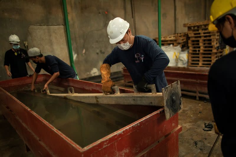 Making lumber out of plastics