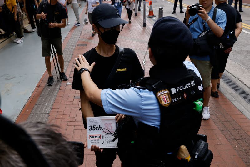 34th anniversary of the 1989 Beijing's Tiananmen Square crackdown in Hong Kong