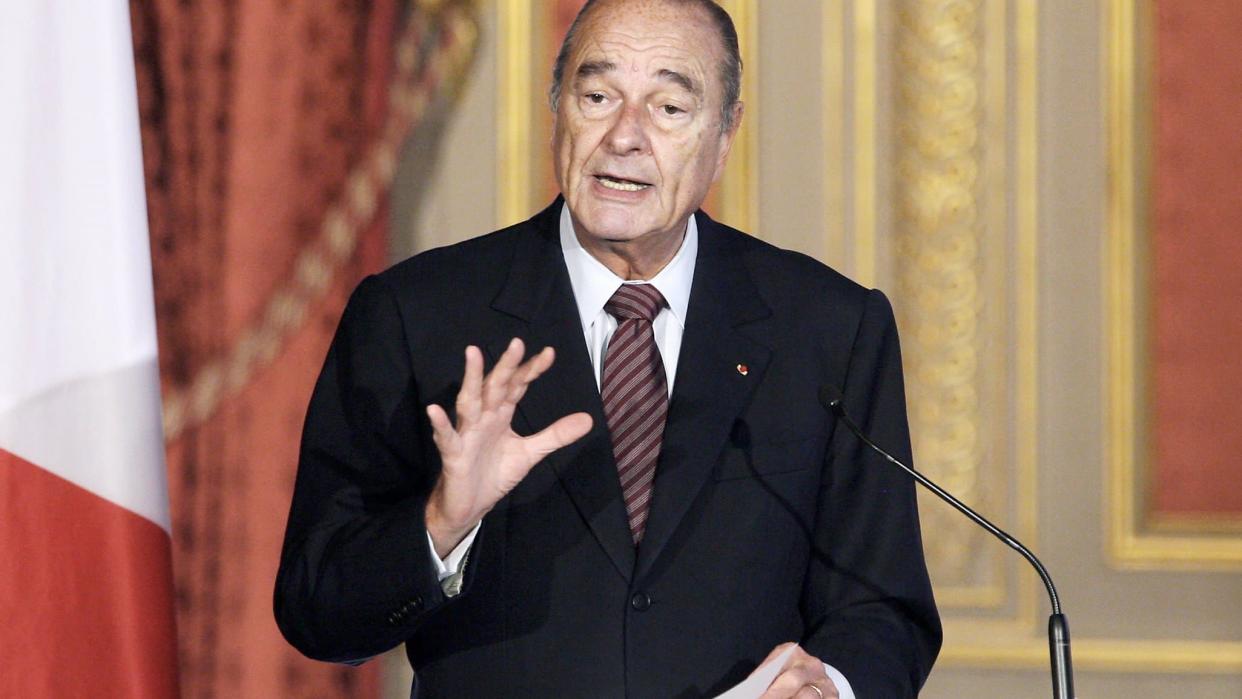 Jacques Chirac le 3 février 2007, lors d'une conférence pour une 