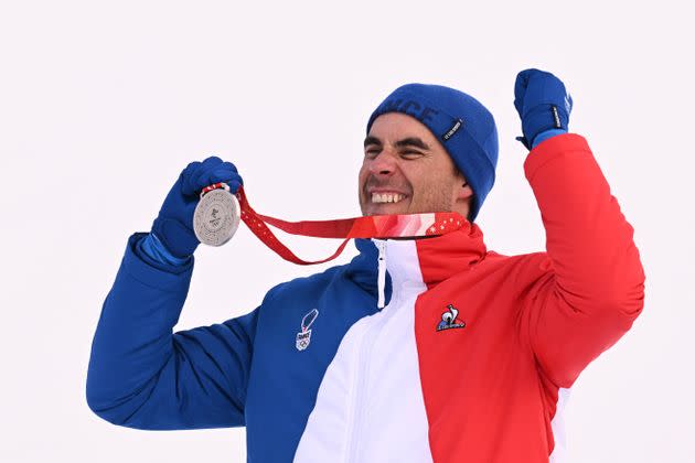 French downhill skier Johan Clarey won his first medal at age 41 at the Beijing Winter Olympics. (Photo: FABRICE COFFRINI via Getty Images)