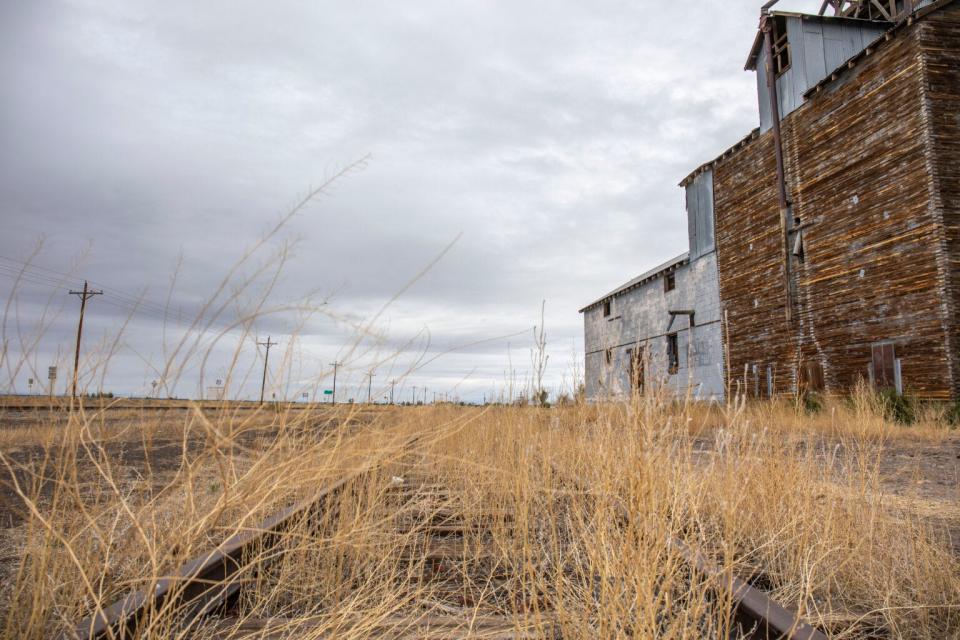 An old train depot captured on June 22, 2022, outside of La Jara, Colorado.