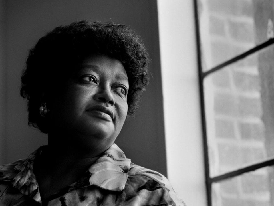 Black and white photo of Claudette Colvin