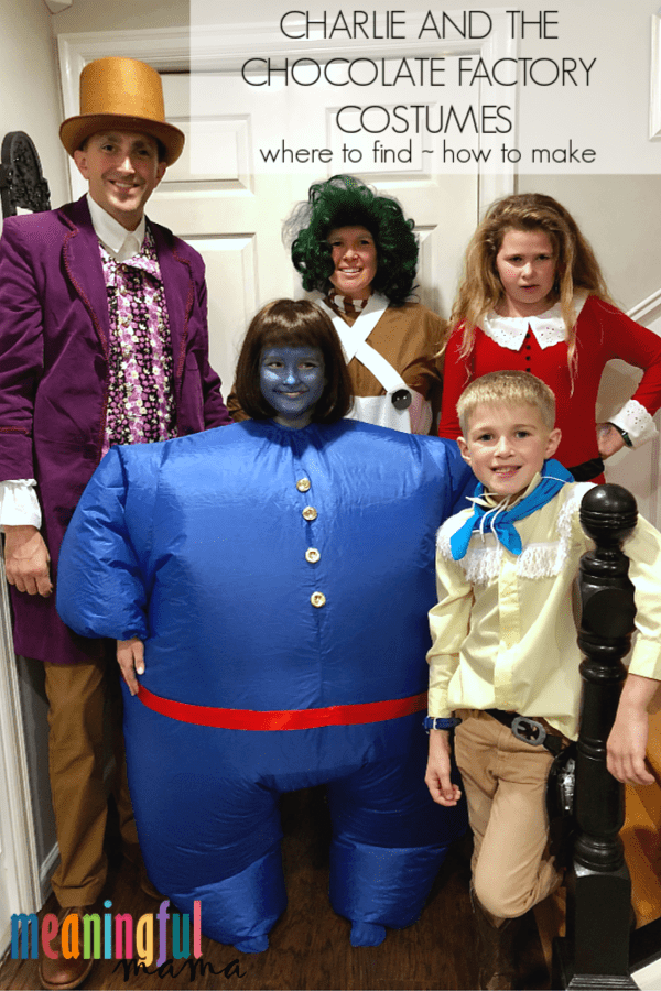 family halloween costume ideas charlie and the chocolate factory (Meaningful Mama)