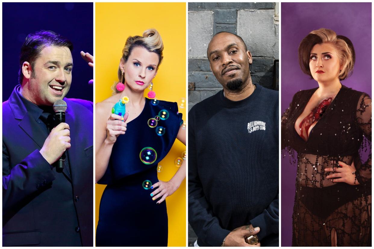 <p>L-R: Jason Manford, Anna Morris, Dane Baptiste and Kiri Pritchard-McLean</p> (Getty / Karla Gowlett / Daniel Hambury / Kayla Wren)