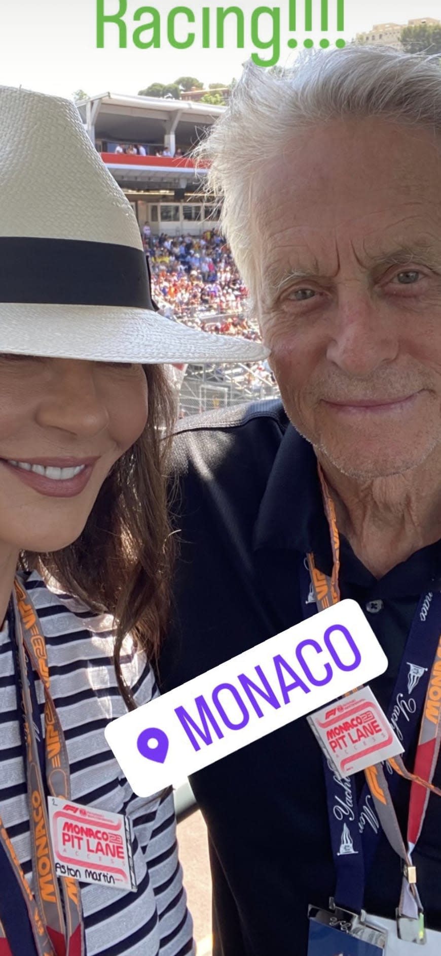 Michael Douglas and Catherine Zeta-Jones enjoyed the Monaco Grand Prix