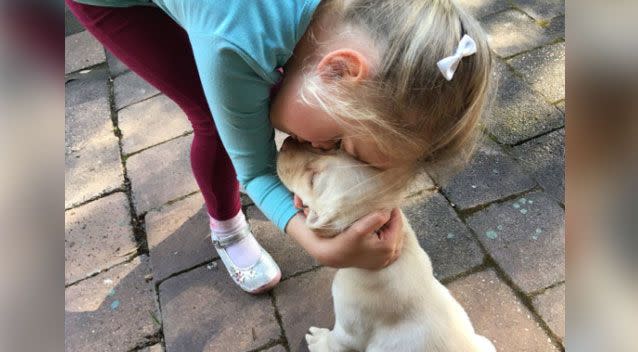 An eight-week-old puppy snatched from the home of a Melbourne family has been returned. Photo: 7 News