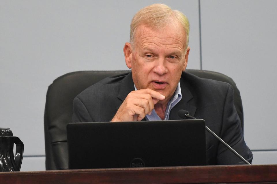 File photo: County commissioner Curt Smith speaks during July 2019 meeting in Viera.