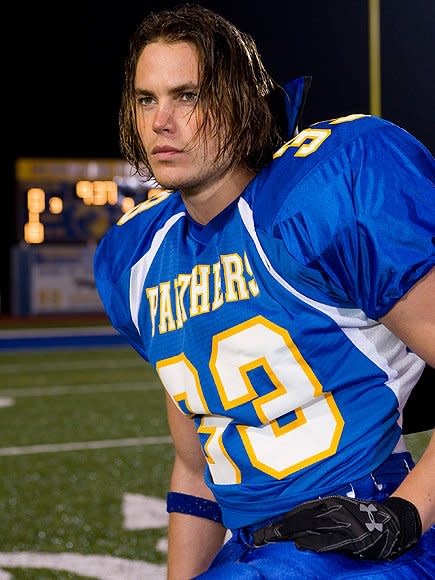 <strong>Character:</strong> Tim Riggins, high school junior <strong>Kitsch's Actual Age at Filming:</strong> 28