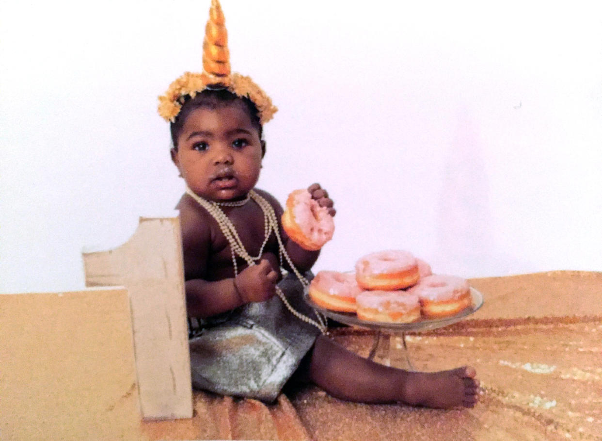 Nyla Brown was a miracle baby, and her parents knew dressing her up as a unicorn for her birthday photo shoot would be meaningful and amazing. (Photo: Picture People)