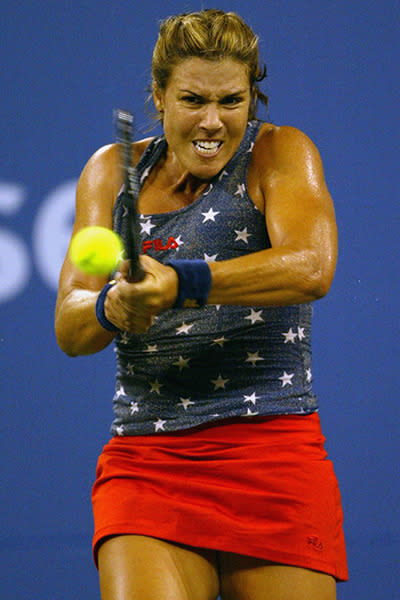 Playing at the US Open envokes plenty of patriotism....maybe a little too much from Jennifer Capriati.