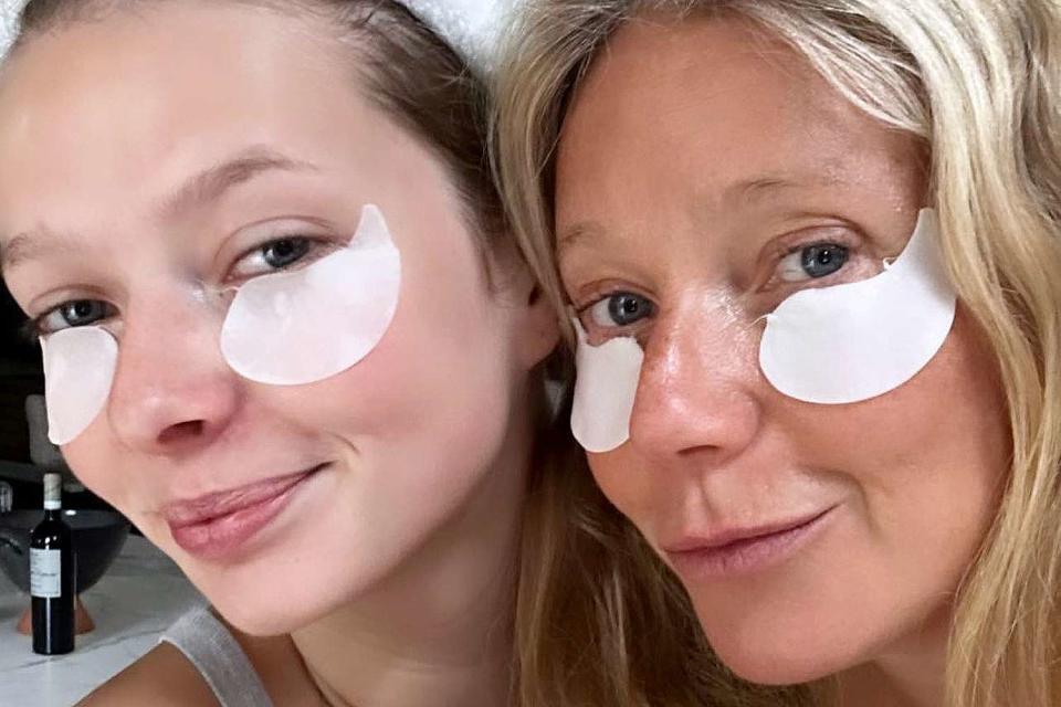 <p>Gwyneth Paltrow/Instagram</p> Apple Martin and her mom Gwyneth Paltrow wear under-eye patches in a photo shared on Paltrow