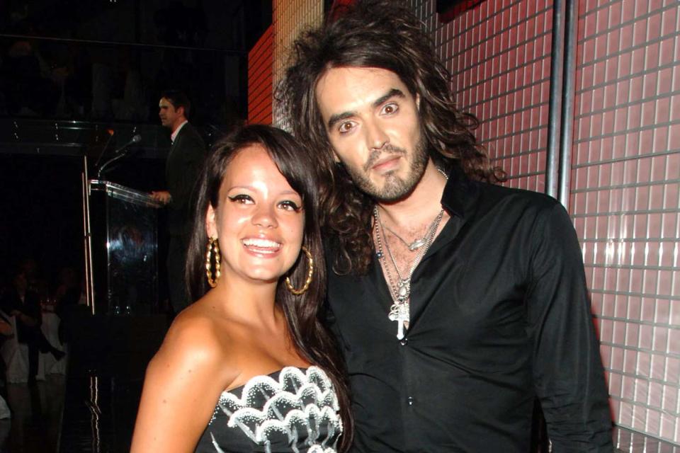 <p>Jon Furniss/WireImage</p> Lily Allen and Russell Brand