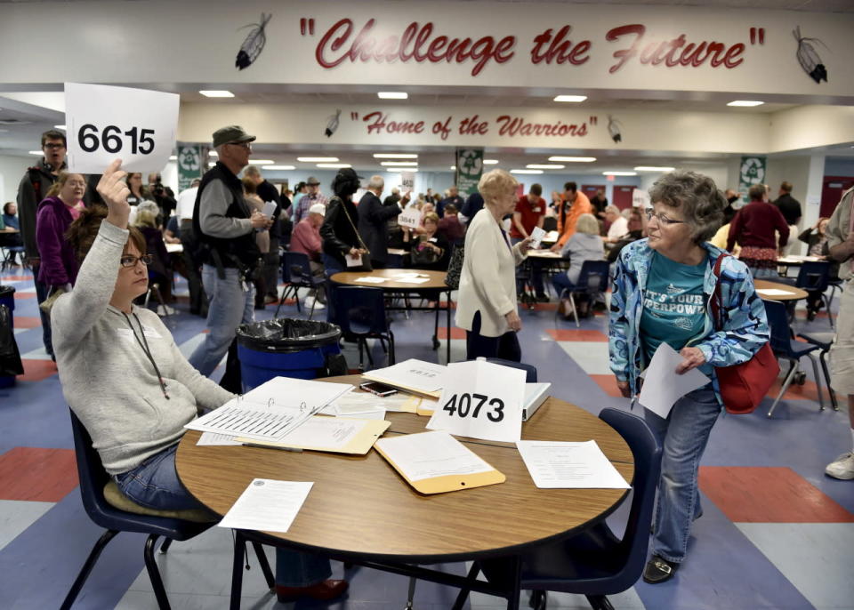 A caucus under way