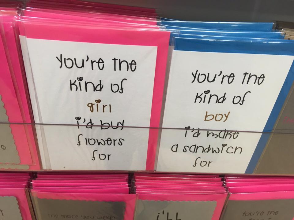 These greeting cards went viral on Twitter. (Photo: Twitter/Natasha Hodgson)