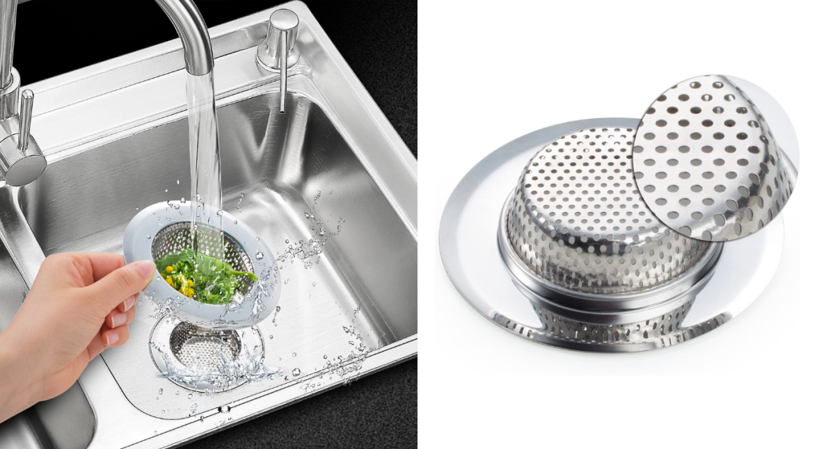 0.5 deep kitchen sink strainer