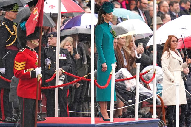 Andrew Matthews/PA Images via Getty Kate Middleton attends the Irish Guards' St. Patrick's Day parade in 2023