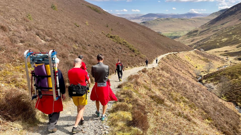 Rescuers were called in when the fungi fun stopped. - From Keswick Mountain Rescue Team