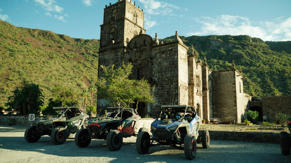 Polaris side-by-sides at Misión San Francisco Javier de Viggé-Biaundó in Baja California, Mexico.