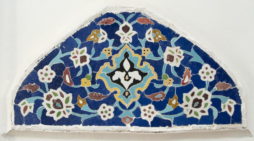 This Jan. 28, 2010 photo provided by the Museum of Arts and Design shows a mosaic panel custom made for Doris Duke's home “Shangri La” in 1938-39. at a workshop in Iran. The artifact from the estate of the of the late philanthropist and art collector is among others that are featured in an exhibit entitled “Doris Duke's Shangri La: Architecture, Landscape and Islamic Art,” at the Museum of Arts and Design in New York. The exhibit runs through Jan. 6, 2013. (AP Photo/Museum of Arts and Design, The Doris Duke Foundation for Islamic Art, David Franzen)