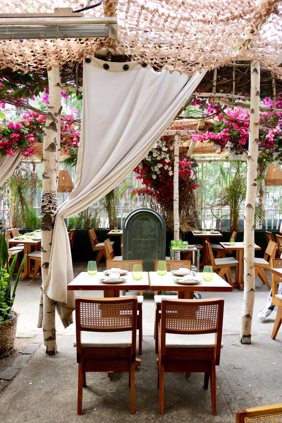 The Mediterranean-themed outdoor dining at Lola Taverna.