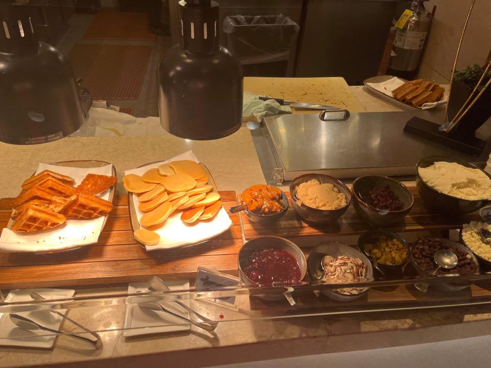 waffle bar at ravello in the four seasons resort at disney world