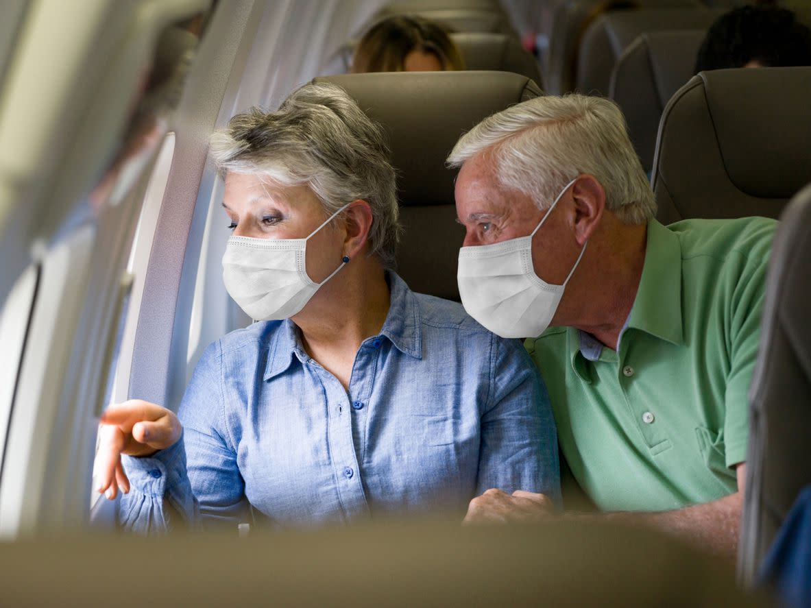 seniors on a plane