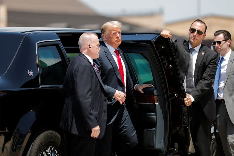 U.S. President Trump departs Washington for travel to Wisconsin from Joint Base Andrews in Maryland