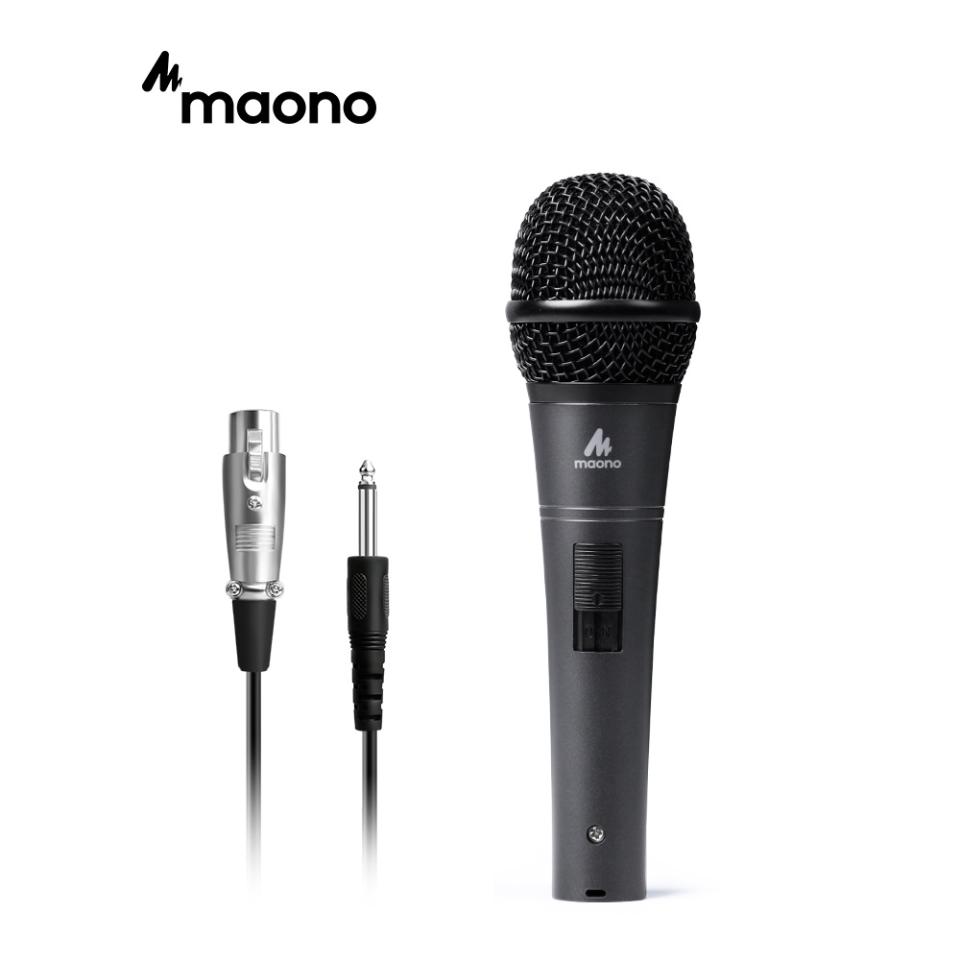 MAONO AU-K04 Professional Dynamic Microphone Cardioid Vocal Wired Mic With XLR Cable, Plug And Play, For Stage, Karaoke, KTV. (Photo: Shopee SG)